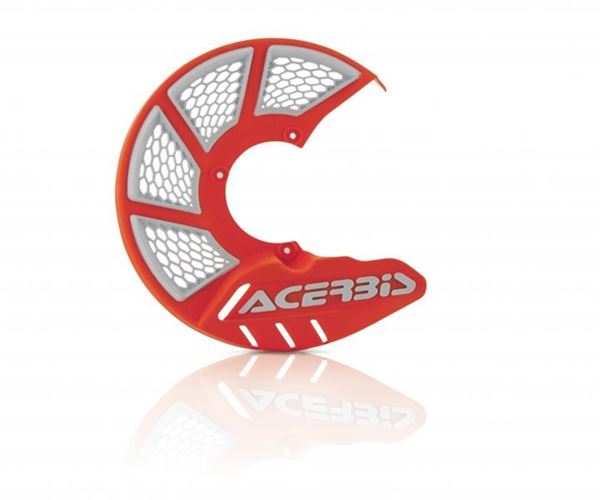 Afbeelding van FRONT DISC COVER X-BRAKE VENTED - ORANGE/WHITE