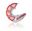 Afbeeldingen van FRONT DISC COVER X-BRAKE VENTED - WHITE/ORANGE