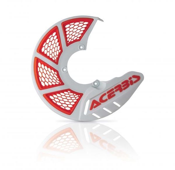 Afbeelding van FRONT DISC COVER X-BRAKE VENTED - WHITE/ORANGE