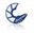 Afbeeldingen van FRONT DISC COVER X-BRAKE VENTED - BLUE/WHITE