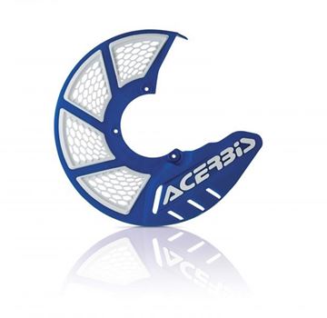 Afbeeldingen van FRONT DISC COVER X-BRAKE VENTED - BLUE/WHITE