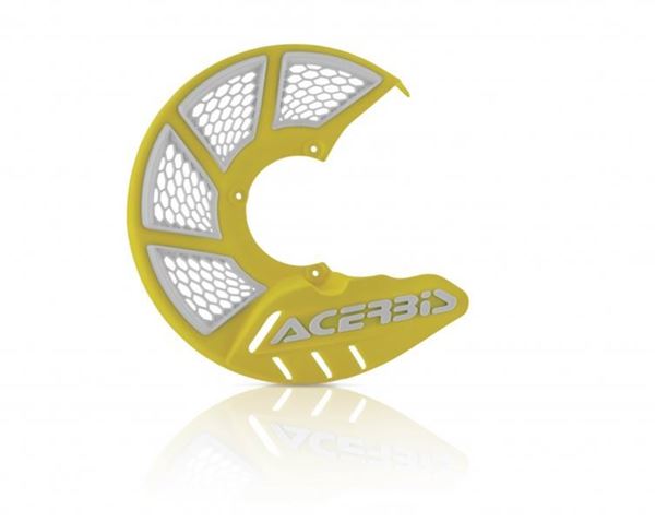 Afbeelding van FRONT DISC COVER X-BRAKE VENTED - YELLOW/WHITE