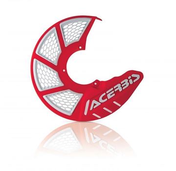 Afbeeldingen van FRONT DISC COVER X-BRAKE VENTED - RED/WHITE