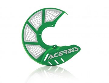 Afbeeldingen van FRONT DISC COVER X-BRAKE VENTED - GREEN/WHITE