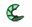 Afbeeldingen van FRONT DISC COVER X-BRAKE VENTED - BLACK/GREEN