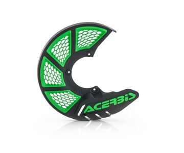 Afbeeldingen van FRONT DISC COVER X-BRAKE VENTED - BLACK/GREEN