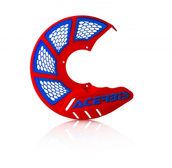 Afbeelding van FRONT DISC COVER X-BRAKE VENTED - RED/BLUE