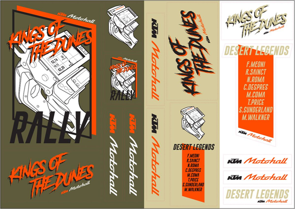 Afbeelding van KTM SPECIAL EDITION DESERT STICKER SHEET